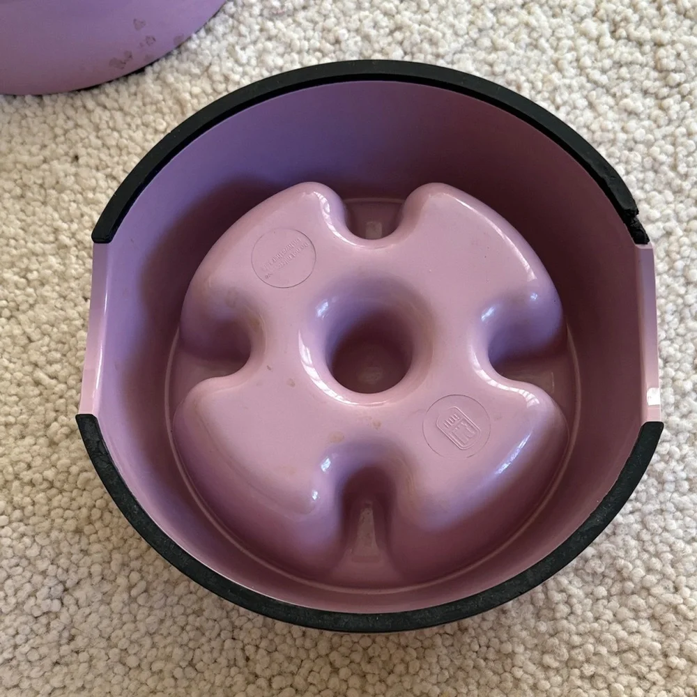 2- Pink Go Slow Anti Gulping Dog /Cat Feeding Bowls
